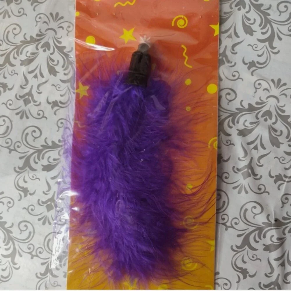 Lot of 3 Lazy Pet Interactive Tail Tease Cat Toy Orange Blue Purple C6